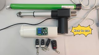 How to use 2CH RF remote switch linear actuator controller forward reverse rotation momentary KR2202 [upl. by Nelyt]