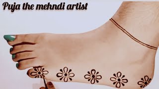 New easy feet mehndi designpairon ki mehandimehandi ka designmehandi designmehandi [upl. by Warthman]