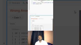 Leetcode SQL question database leetcode sql  coding dataanalysis shorts [upl. by Sivatnod]