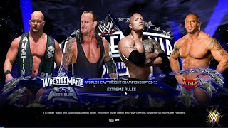 WWE 2K24  Stone Cold  The Undertaker  Batista  The Rock  Extreme Rules Match [upl. by Nnainot]