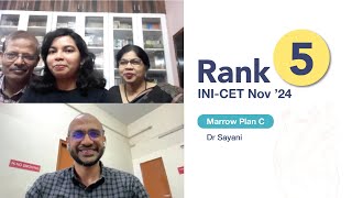 quotMarrow GTs helped me solve the tricky questionsquot Rank 5 INICET Nov 24 Dr Sayani Plan C [upl. by Astera]