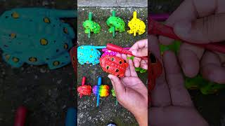 Colorful Frog on The Ground  The Funniest Frog ASMR shorts [upl. by Ragouzis]