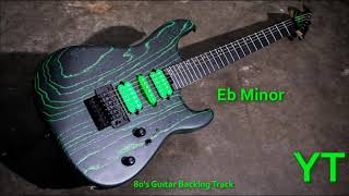 80s Guitar Backing Track Eb Minor [upl. by Nylkoorb694]