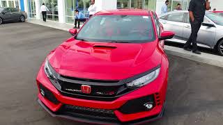 2017 red honda civic type r walk around price is 52000 wmark up [upl. by Enyamrahs]