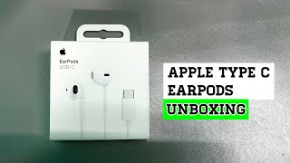 Apple Wired Type C Earpods Unboxing  Best Sound  Earpods [upl. by Yrovi]