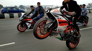 Stunning Stunts on KTM DUKE 200 KTM RC200 amp Pulser 220best bike stunts [upl. by Ethelinda983]