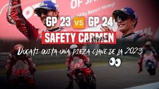 LA GP23 DE MARC MÁRQUEZ ESTÁ MÁS LEJOS DE LAS DUCATI 2024 ¡LE HAN QUITADO UNA PIEZA AL MOTOR [upl. by Ycrem]