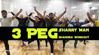 3 Peg Sharry Man Bhangra Dance Workout  Easy Fitness Dance 3 Peg Easy Choreography  3 peg Dance [upl. by Nima]