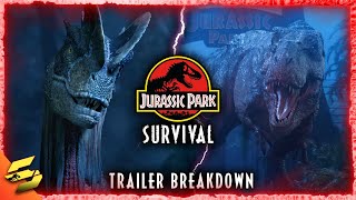 Jurassic Park Survival  FULL TRAILER BREAKDOWN IN DEPTH  New Jurassic Park Video Game [upl. by Kellyn]