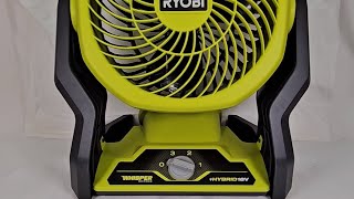 NEW Ryobi 18 Volt Hybrid Fan [upl. by Valli672]