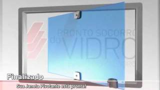 Como Instalar Janela de Vidro Pivotante  PS do Vidro [upl. by Eivod989]