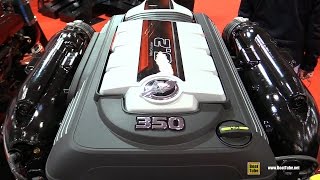 2016 Mercury Mercruiser 62L MPI V8 350hp Marine Engine  Walkaround  2015 Salon Nautique de Paris [upl. by Atteuqihc]