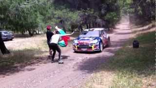 Rally Acropolis 2012 bulgarian fans stop Sebastien Loeb [upl. by Cully]