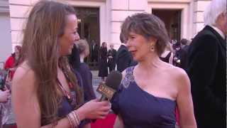 Interview with Celia Imrie at The Olivier Awards 2012 [upl. by Elletsirk359]