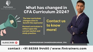 CFA 2024 Curriculum Changes [upl. by Weinman]