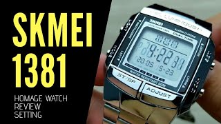 SKMEI 1381 Homage Watch  Review and Setup [upl. by Einahc55]