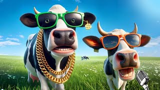 FUNNY COW DANCE 4  Cow Dance Mix  Cow Song amp Cow Videos 2024 [upl. by Rayle164]