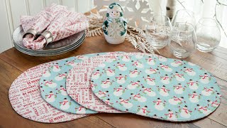 How to Make Oval Bosal Placemats  a Shabby Fabrics Sewing Tutorial [upl. by Philippa630]