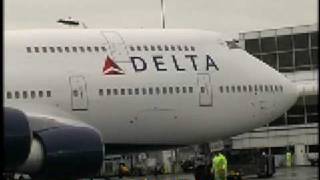 Delta 747400 arrives at LAX [upl. by Merritt]