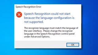 How To Fix Speech Recognition Could Not Start on Windows 1110 [upl. by Meggy]