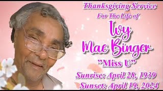 Ivy Mae Binger Funeral Service [upl. by Alyehs]