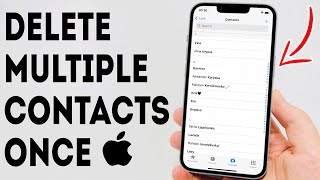 How To Delete Multiple Contacts At Once On iPhone  Full Guide [upl. by Nogas]