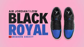 BLACK ROYAL 2024 Air Jordan 1 Low  DETAILED LOOK  PRICE [upl. by Alios]