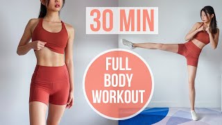 BEST 30 MIN FULL BODY FAT BURN WORKOUT with No Jumping Options EmiTransform [upl. by Olnek]