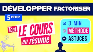 Développer et factoriser 5eme  cours et méthode [upl. by Livesay272]