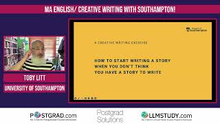 Postgrad insightsstudy MA in creative writing with Southampton [upl. by Enilegna]