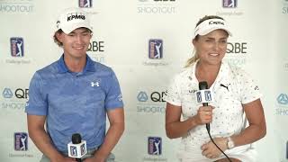 Maverick McNealy and Lexi Thompson Wednesday Press Conference 2022 QBE Shootout [upl. by Aro168]