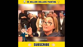 25 Million Dollars Painting Shreds itself 🤯 shorts factsinhindi [upl. by Anaujal]