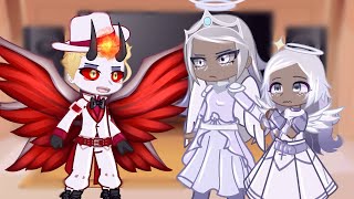 Heaven React To Lucifer Morningstar  Hazbin Hotel  Gacha React [upl. by Nitsa898]