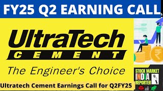 Ultratech Cement Earnings Call for Q2FY25  ultratechcement ultratech q2fy25 q2result [upl. by Yeldnarb]