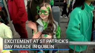 Excitement in Dublin for St Patrick’s Day parade [upl. by Harbard]