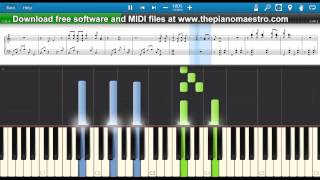 Possibility TwilightXYZ New Moon  Lykke Li  piano lesson with Synthesia [upl. by Ivers]