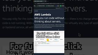 Aws lambda 😇 in 60 seconds coding aws developer server viral a2d [upl. by Slaby]