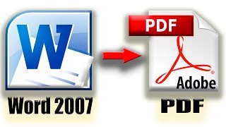 Como convertir de Word 2007 a PDF Fácil  Actualizado Dic 2017 [upl. by Earleen]