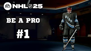 NHL 25 Skater Be A Pro 1  Going To Utah [upl. by Ttenrag]