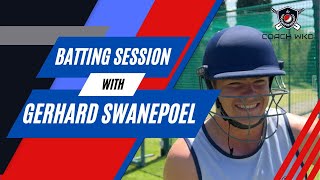 Academy Cricketer vs RoboArm  Gerhard Swanepoel  Batting Session [upl. by Faxon]