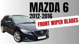 Replace Front Wiper Blades On Mazda 6 20122016 U Hook Fitting Heyber [upl. by Ailema]