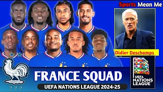 France Nations League Squad 2024 October  France Squad for UEFA Nations League 202425 [upl. by Richel140]