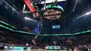 Victor Oladipo Converts the 360Reverse Dunk 2015 Sprite SlamDunk Contest [upl. by Ahtamas774]