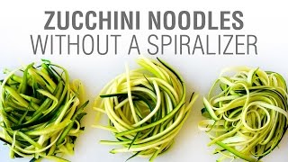 How to Make Zucchini Noodles Without a Spiralizer [upl. by Asyle]