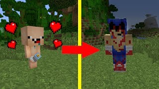 NOOB vs MINECRAFT  BEBÊ NOOB BEIJOU O SONICEXE [upl. by Ecnarrat]