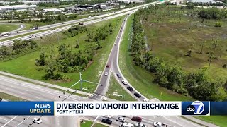 FDOT proposes diverging diamond interchange at Daniels Parkway and I75 in Lee County [upl. by Bonner]