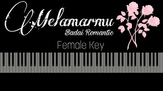 Melamarmu  Badai Romantic Karaoke Piano  Female Key [upl. by Rowland]