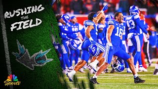 Kansas Jayhawks vs BYU Cougars Week 12 college football preview  Rushing the Field  NBC Sports [upl. by Ahsieyn]