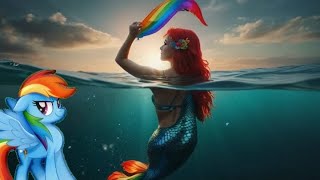 🦄 My Little Pony Characters rainbow dash verssion Mermaid in real life NEW 2024 v8 cartoon [upl. by Ragse409]