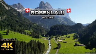 ROSENLAUI GLACIER SWITZERLAND CANTON OF BERN DJI MINI3 PRO CINEMATIC 4K UHD 60FPS RELAXING SCENERY [upl. by Leverett]